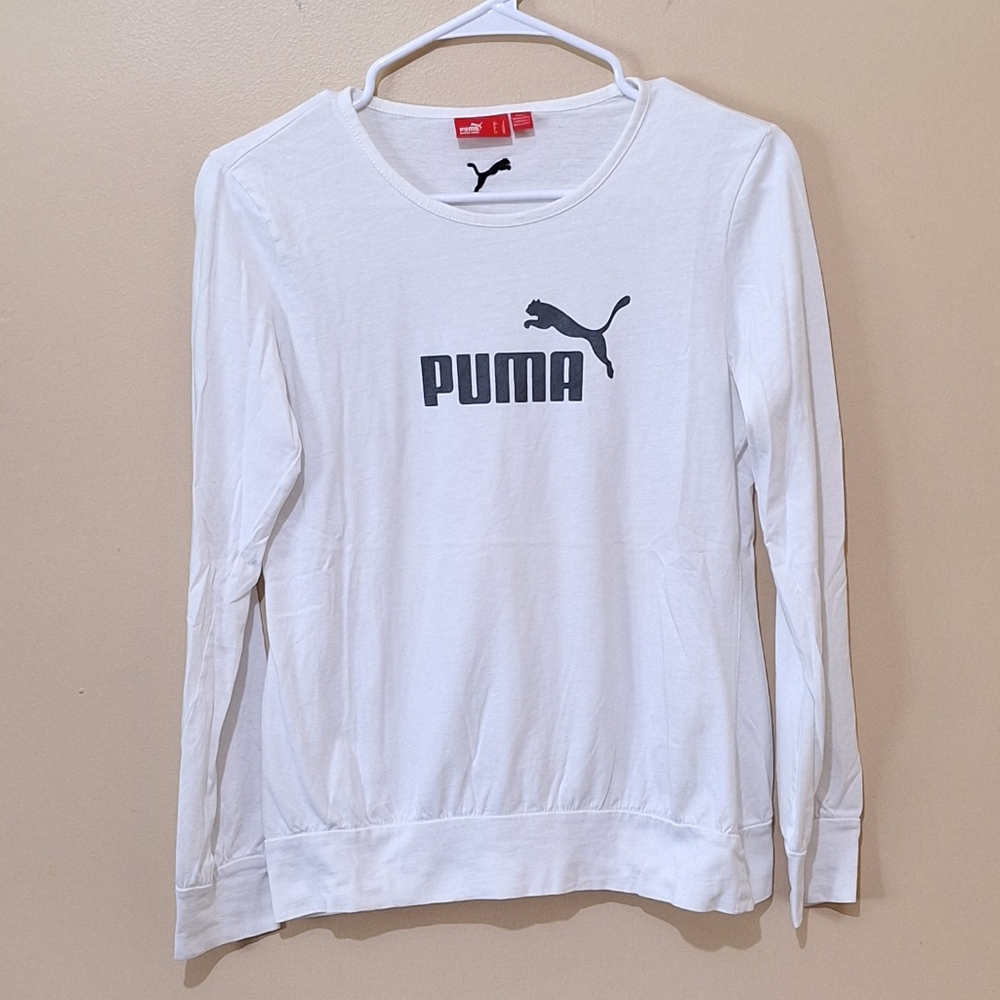 Puma Long Sleeve White Shirr